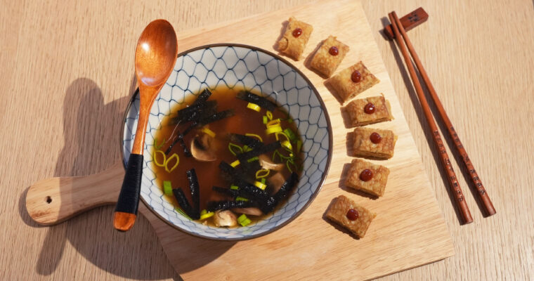 Soupe miso & tamagoyaki aux légumes