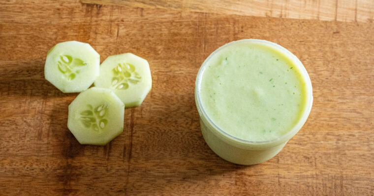 Gaspacho concombre et courgette pour bébé